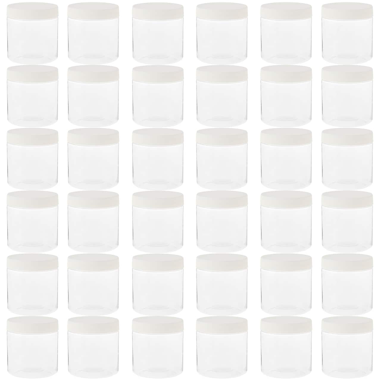 36 Pack: Plastic Storage Jar by Simply Tidy&#x2122;, 8oz.